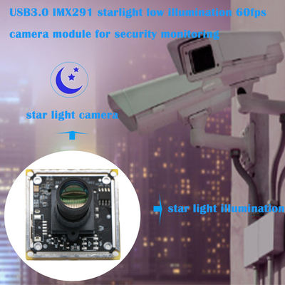 Bas module de caméra de l'illumination 60fps d'USB2.0 IMX291 Starlight pour le contrôle de la sécurité